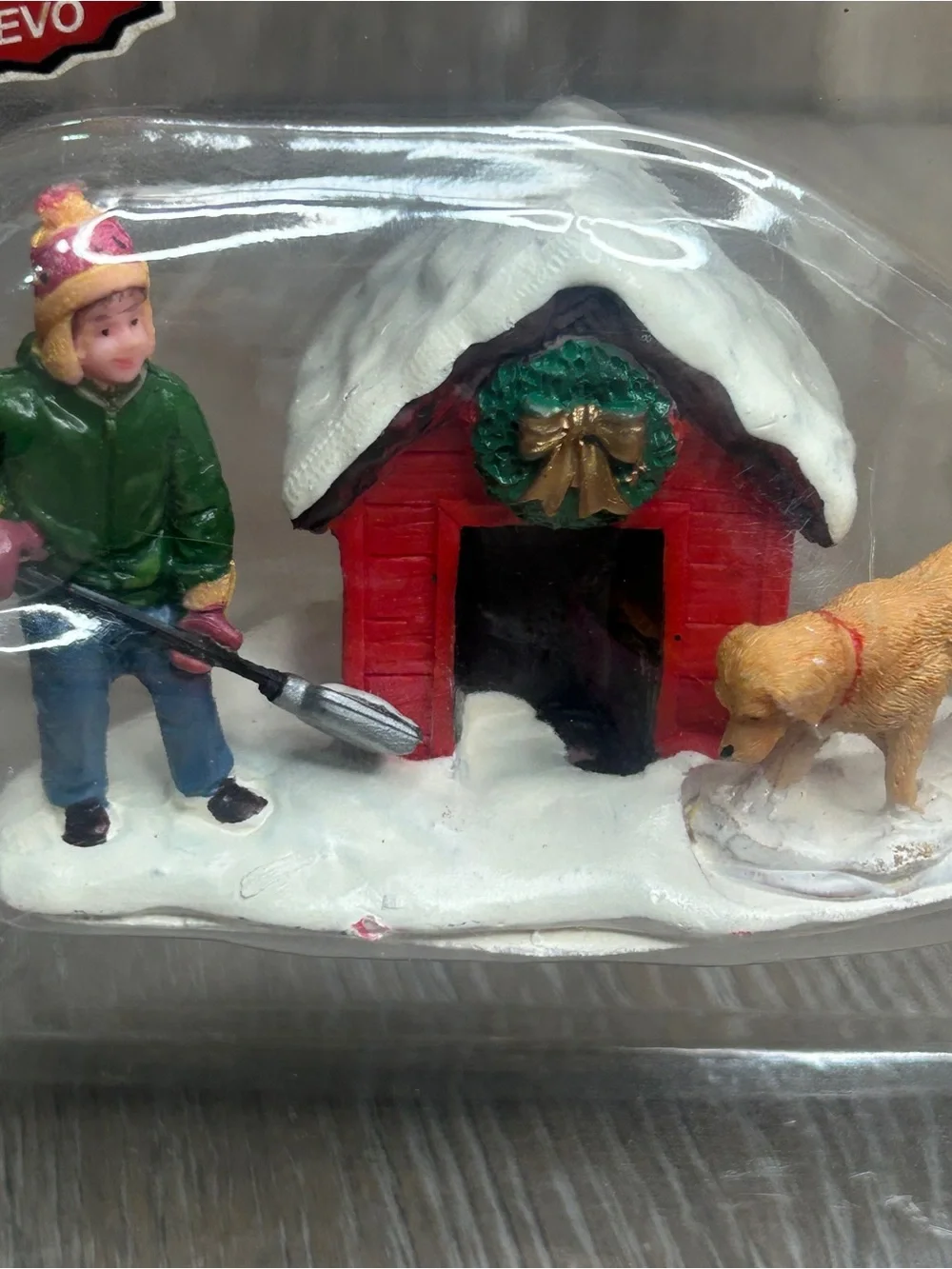 NWT Lemax Christmas Village Figurine – Digging Out The Doghouse Boy & Dog